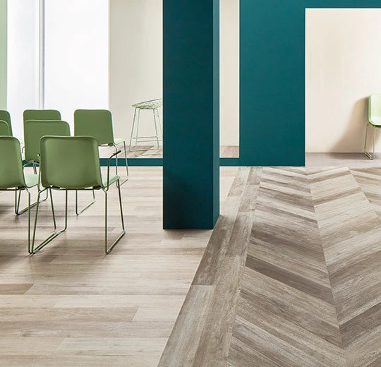 Forbo Allura Dryback Vinylboden in Grau Herbst Eiche 60356, Holzoptik, klebeverlegt, langlebiges Vinylbodenbelag
