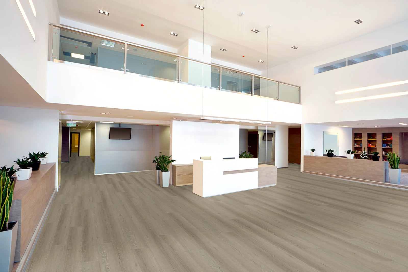 Heller Vinylboden IPC Terra Design Prag Klebevinyl mit Holzmaserung, ideal für moderne Raumgestaltung, auf Bild 135.
