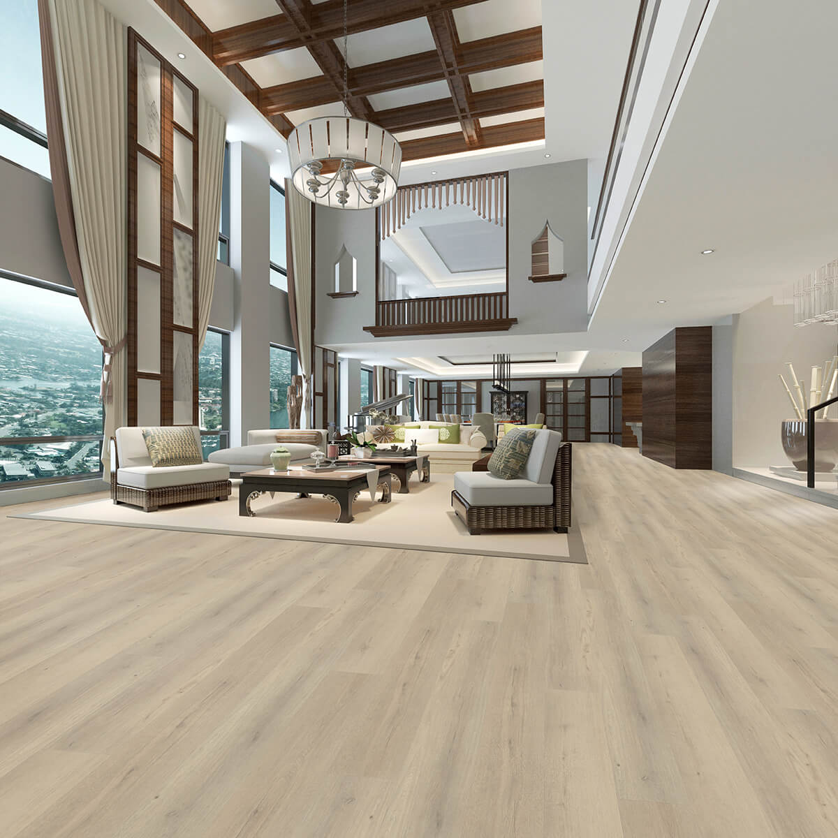 Heller Vinylboden IPC Opal XL Eiche Deventer als Klebevinyl, sichtbare Holzstruktur und natürliche Eichenoptik.