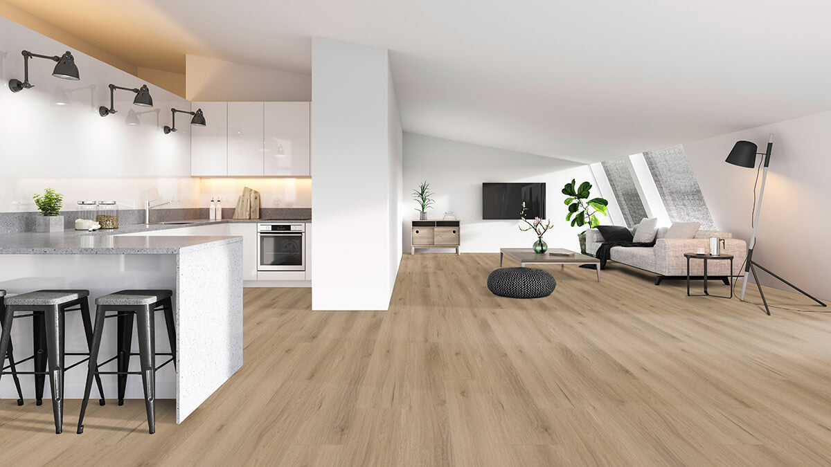 Vinylboden IPC Opal XL Eiche Maastricht Klebevinyl, detailreiche Holzoptik mit Maserung und strukturierter Oberfläche
