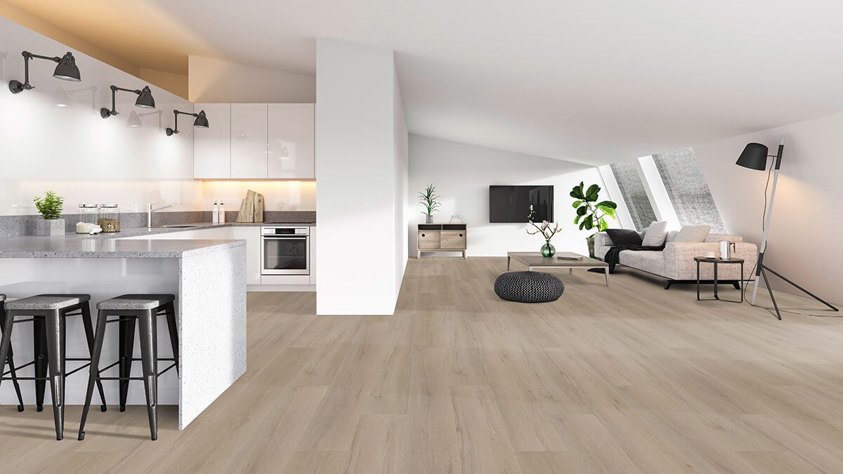 Vinylboden IPC Opal XL Eiche Amsterdam, Klebevinyl, geprägte Holzstruktur, authentisches Eichenmuster, langlebig und pflegeleicht