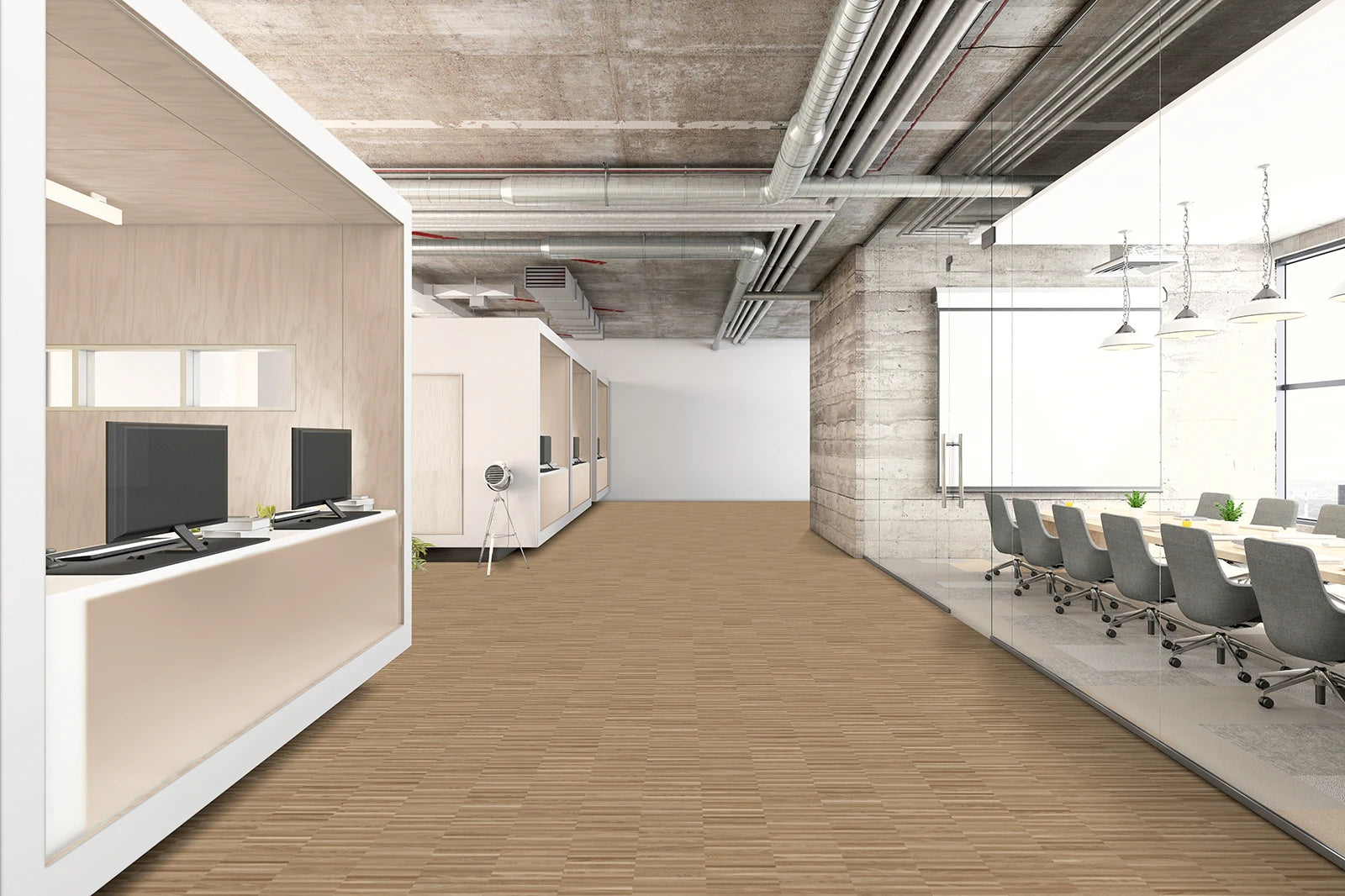 Vinylboden IPC Project Design HKL 607 Klebevinyl mit Holzoptik, Nahaufnahme der Textur und Muster