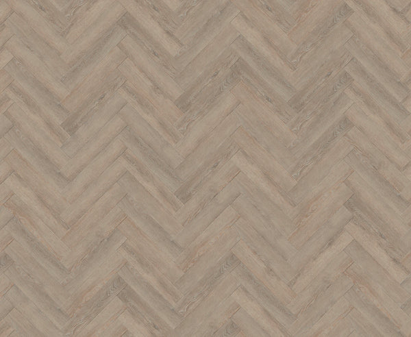 Vinylboden IPC Rubin XS Fischgrät Eiche teebraun mit Holzmaserung, Klebevinyl, dekorative Eichenoptik, hochwertiges Bodenbelag-Design