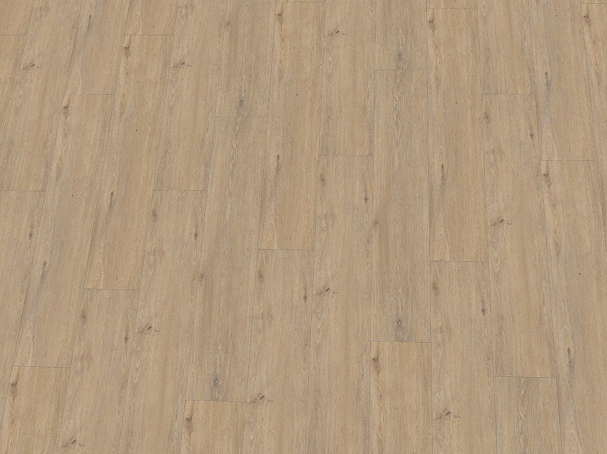 Vinylboden IPC Rubin XL Eiche Hermelin mit Klebevinyl, helles Holzdesign, langlebiges und pflegeleichtes Bodenbelag-Produkt.