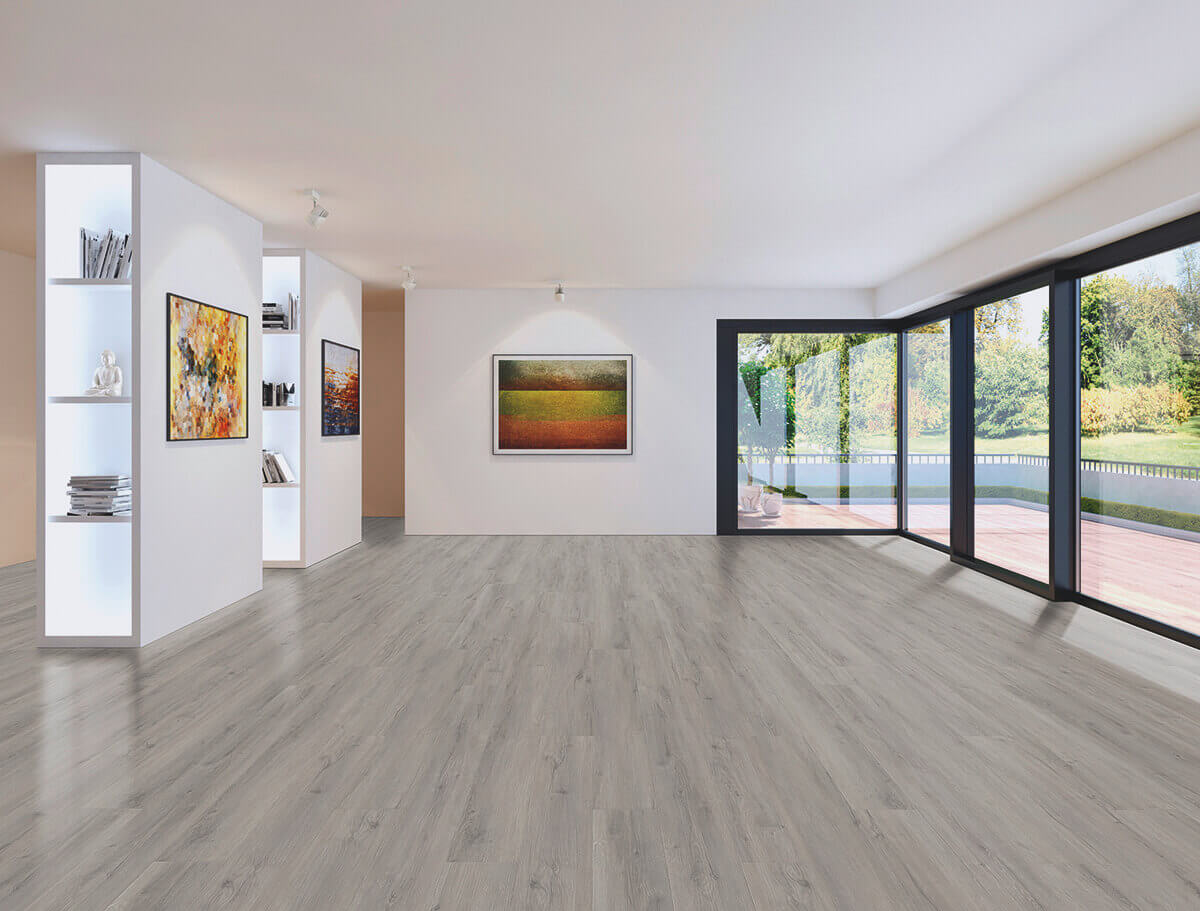 Vinylboden IPC PWK 0,30 Gera aus Klebevinyl mit Holzoptik, detailreiche Oberfläche und strukturierte Textur.