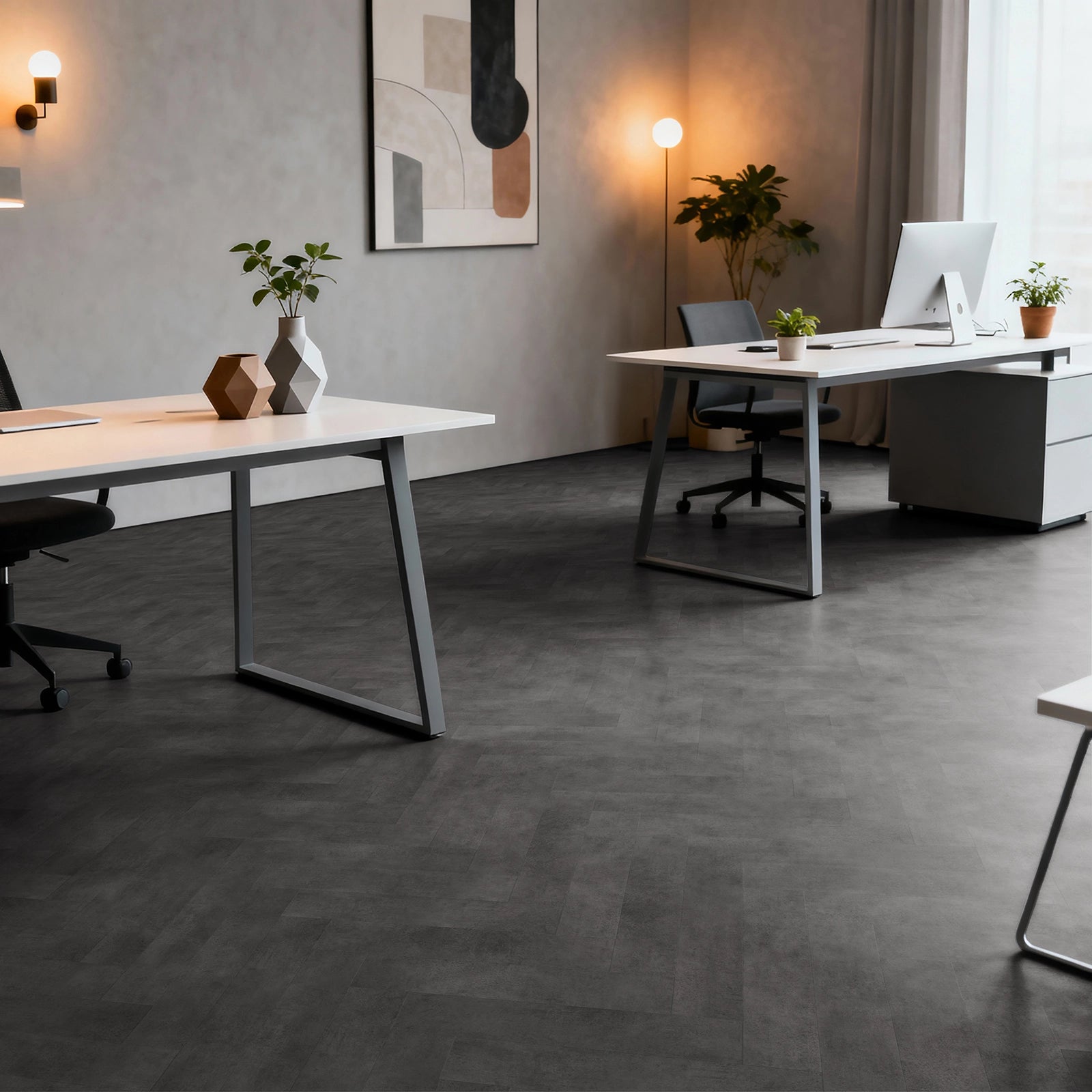 Vinylboden IPC Achat 2 XS Fischgrät Design 414XS, Klebevinyl mit Fischgrätmuster, detailreiche Textur und natürliche Holzoptik