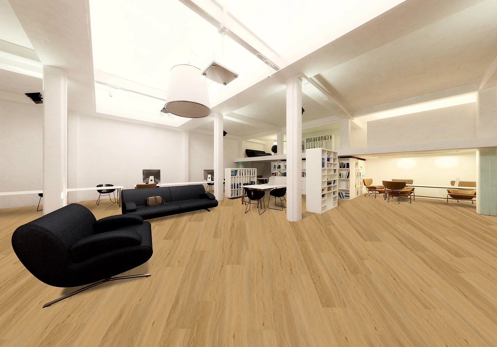 Vinylboden IPC Granat Eiche Porto mit Klebevinyl, hellbraune Eichenoptik, langlebiges Bodenbelag, detailliertes Muster sichtbar