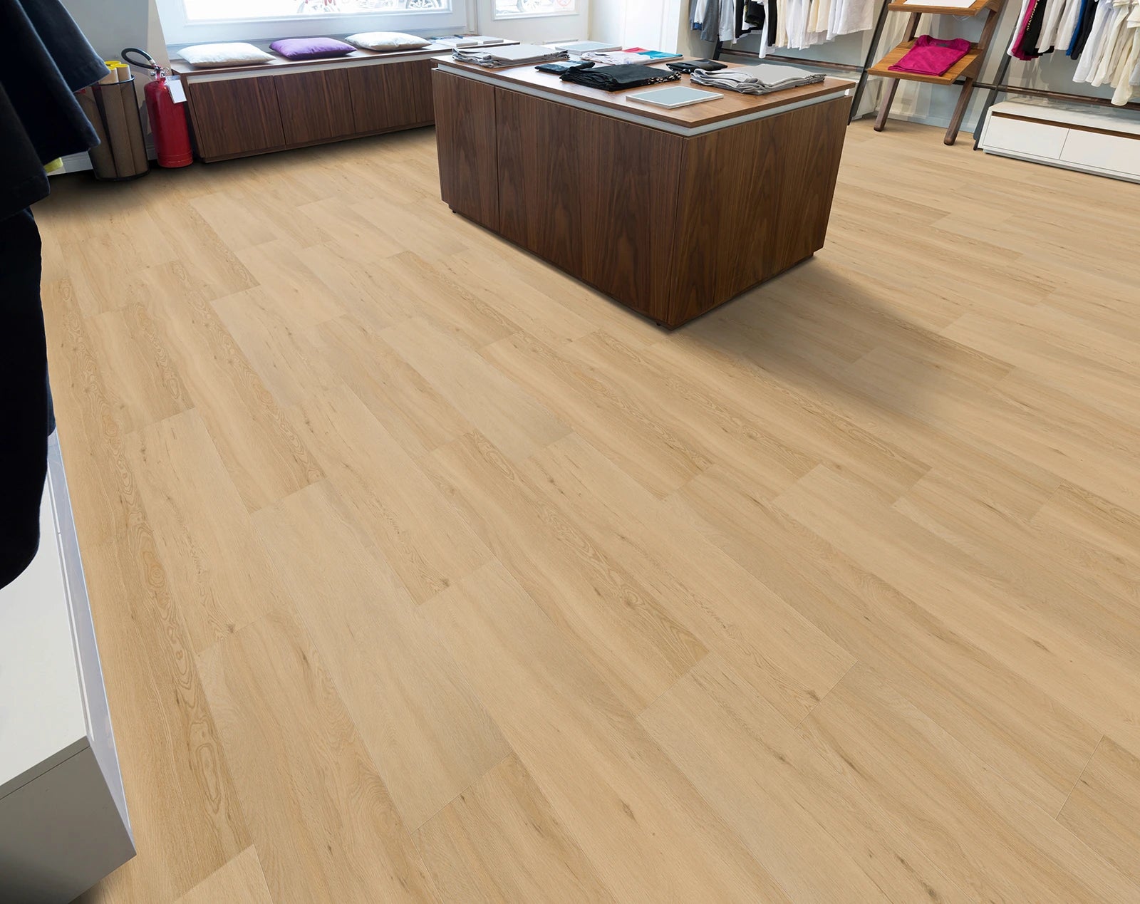 Vinylboden IPC Granat Eiche Sevilla Klebevinyl mit Eichenholzoptik, detailreiche Maserung und natürliche Holzstruktur