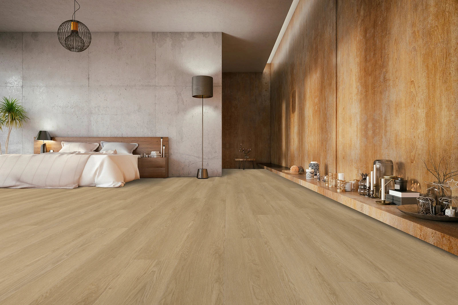 Vinylboden IPC Granat Eiche Milano mit klebevinyl, detailreiche Holzmaserung in warmem Eichton, langlebiges Bodenbelag-Design