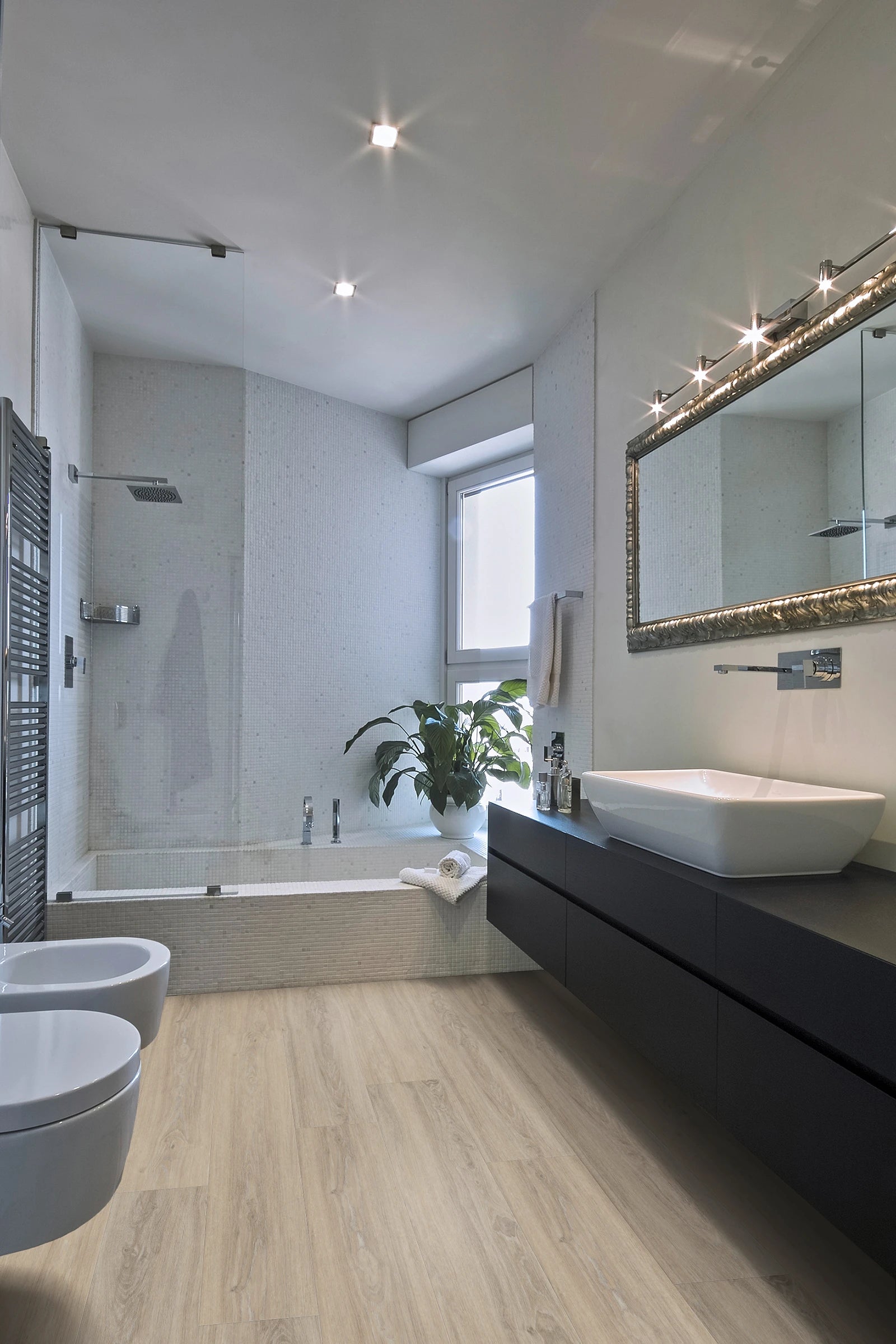 Vinylboden IPC Granat Eiche Turin, Klebevinyl, authentische Eichenoptik, langlebiges Bodenbelag, detailreiche Holzstruktur