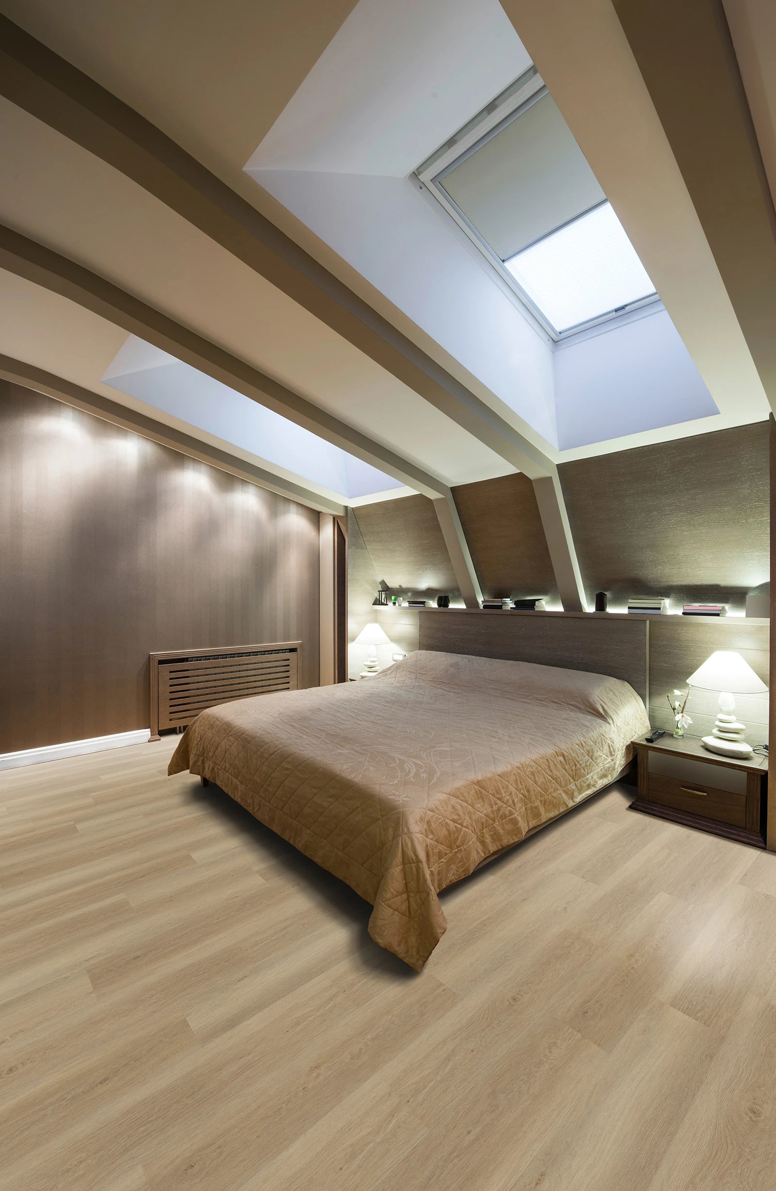 IPG Granat Eiche Nizza Klebevinyl Boden, natürlicher Holz-Look, robustes Vinylbodenbelag von IPC, detailreiche Holzmaserung sichtbar