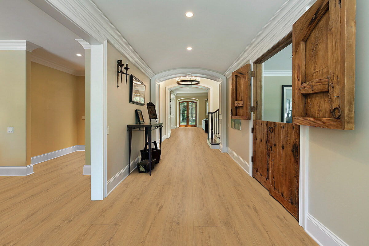 Vinylboden IPC Smaragd Eiche Siena, Klebevinyl, detailreiche Holzmaserung, naturgetreues Eichenmuster, langlebiger Bodenbelag