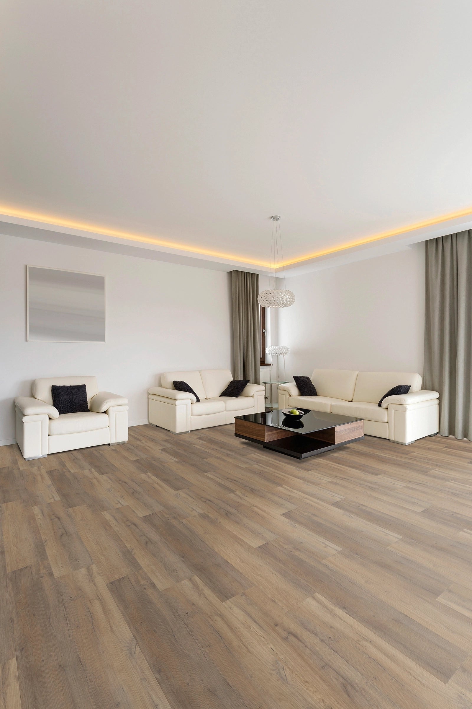 IPC Jade Design 706 Klick-Vinylboden, Vinylboden mit Holzmaserung in Naturfarben, rechteckige Planken, modernes Design