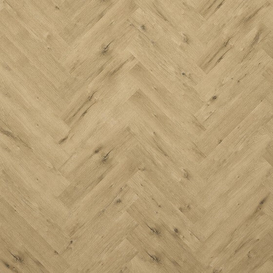 Liberty Rock 40 Herringbone Augustine Vinylboden mit Fischgrätmuster und Trittschalldämmung, dunkler Klickvinyl, Nahaufnahme