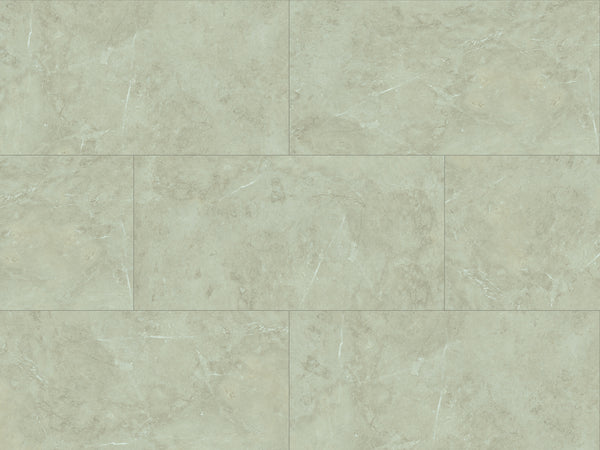 Ceramin Nuva Rock Carrara Grey Vinylboden, Klebe-Designboden mit grauem Marmorlook, 1190x595mm, strapazierfähiger Bodenbelag