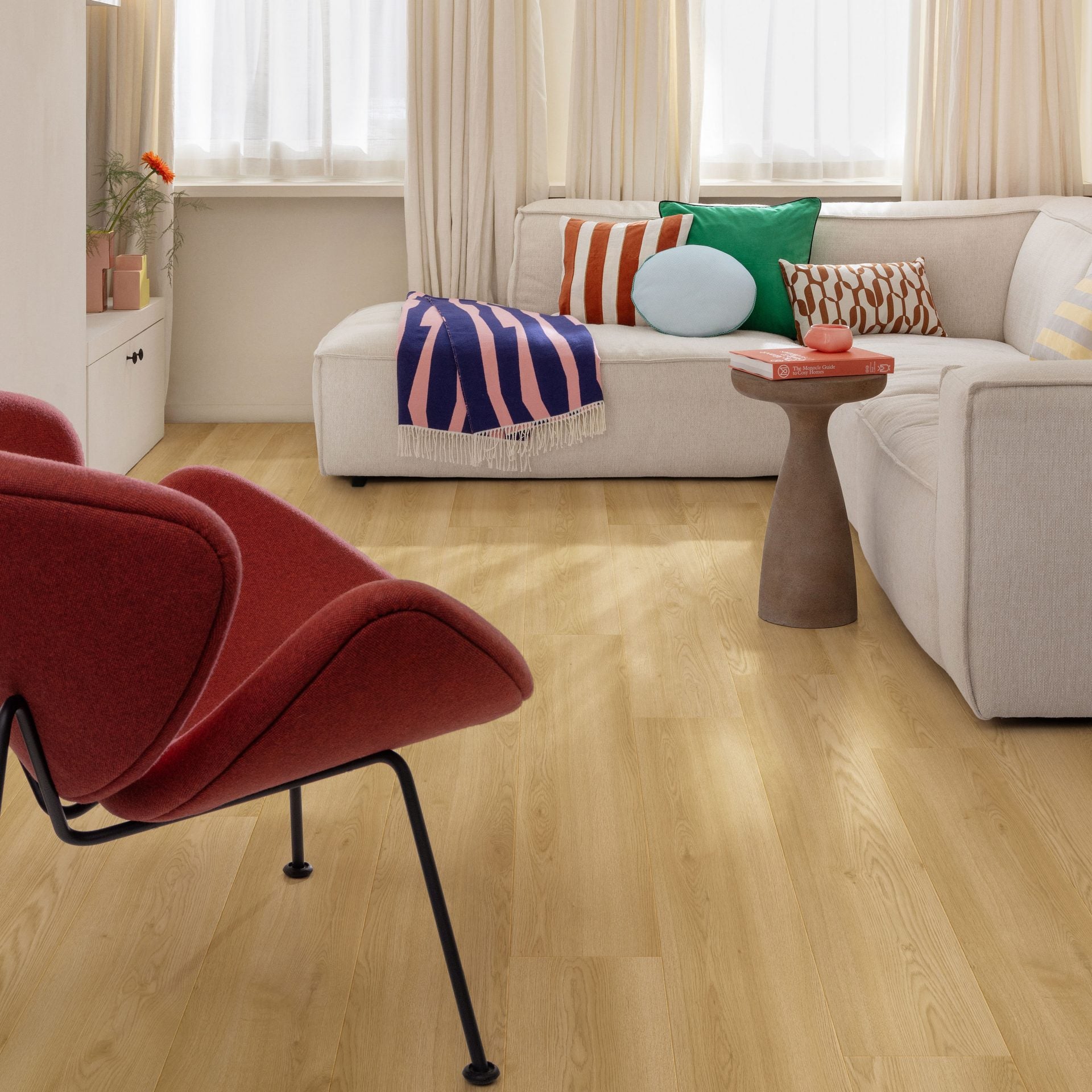 Moduleo LayRed 55 Dingle Oak Vinylboden mit Trittschalldämmung, Klick-Vinyl, braune Holzoptik im Innenraum
