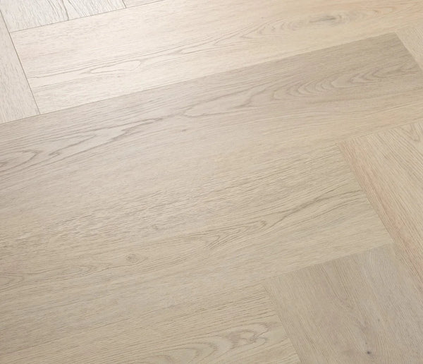COREtec Naturals WBE Herringbone Flora Vinylboden mit Hahnentritt-Muster, braun und beige, hochwertiger Laminatboden für Wohnräume