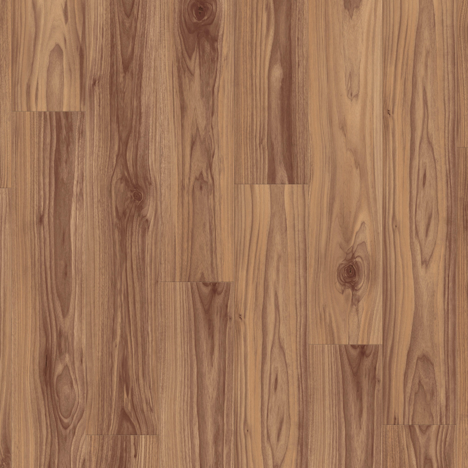 Tarkett iD Inspiration 55 American Walnut Cinnamon Vinylboden, Klebevinyl, mit natürlicher Holzmaserung und warmem Braunton.