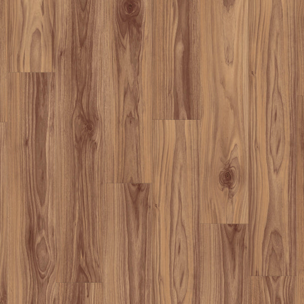 Tarkett iD Inspiration 55 American Walnut Cinnamon Vinylboden, Klebevinyl, mit natürlicher Holzmaserung und warmem Braunton.