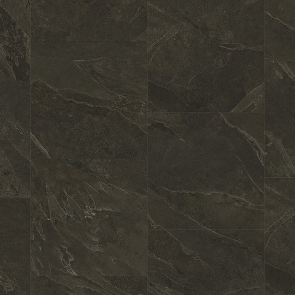 Tarkett iD Inspiration 55 Naturals Liguria Slate Black Vinylboden, klebevinyl, dunkler Steinoptik, robust und modern.