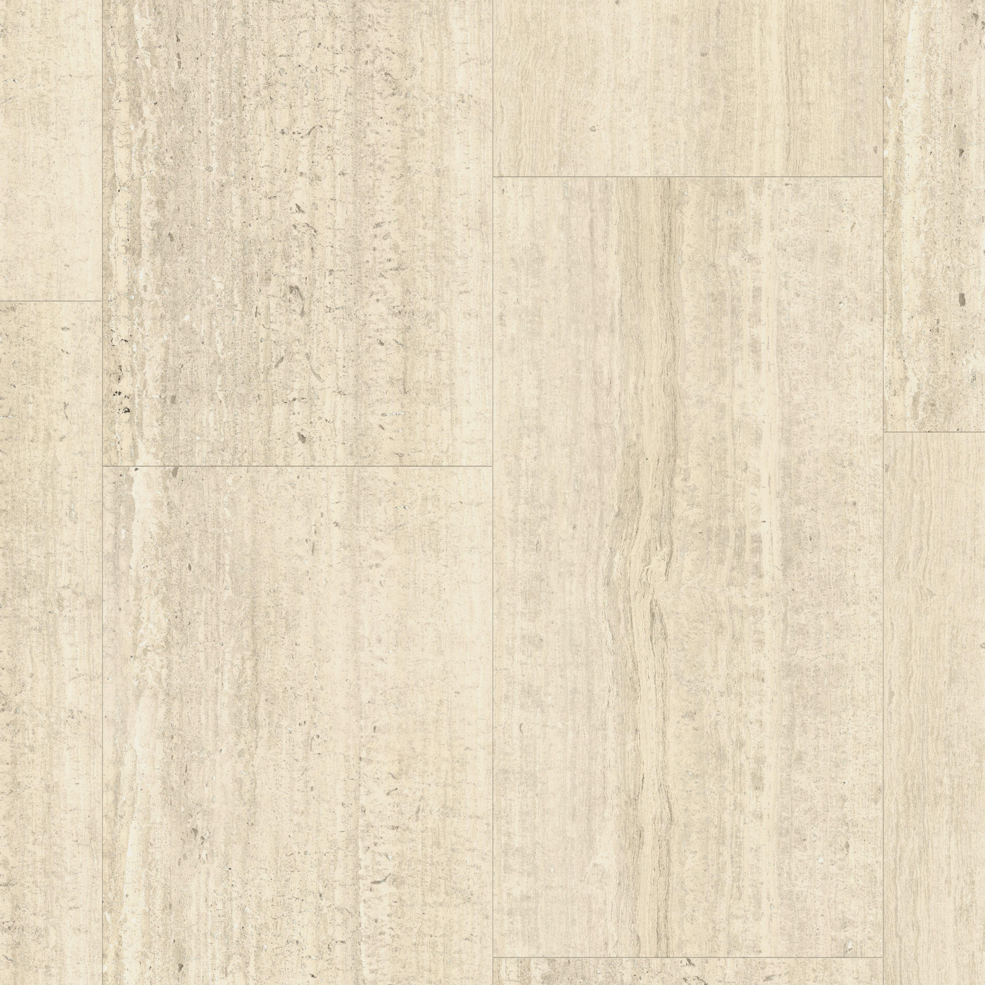 Tarkett iD Inspiration 55 Naturals Travertin Grande Sand Vinylboden, Klebevinyl mit travertinähnlicher Optik, detailreiche Textur