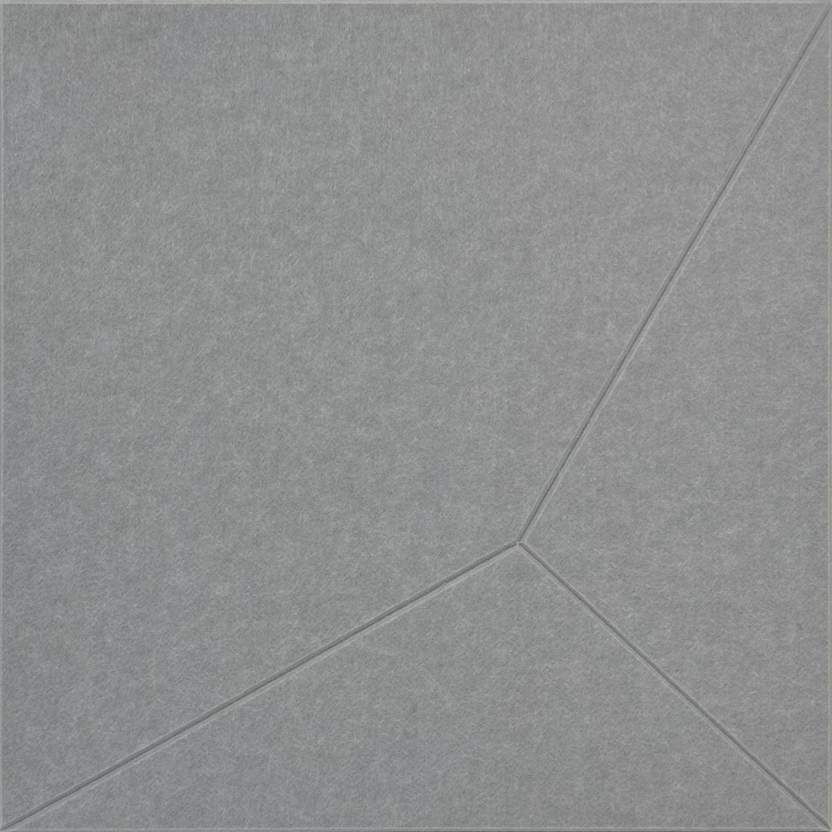 Jangal Wandpaneel aus PET-Filz, geometrisches Design in Platin-Grau, 52x52 cm, modular und modern für Wanddekoration