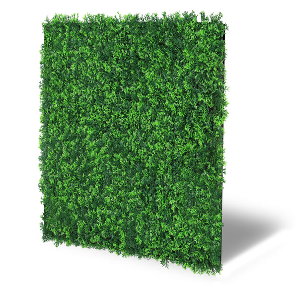 Jangal Wandpaneel aus Mix-Gras, modulare grüne Flora-Wanddekoration, 52 x 52 cm, naturbelassene Pflanzenoptik