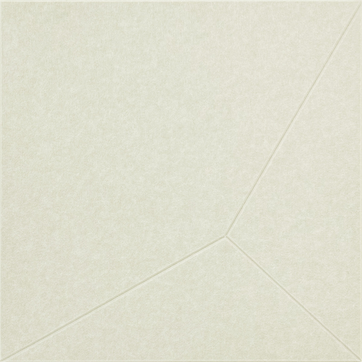 Jangal Wandpaneel aus Baumwolle, weiß mit geometrischem Schnitt, 52 x 52 cm, PET-Filz-Design, moderne Wanddekoration