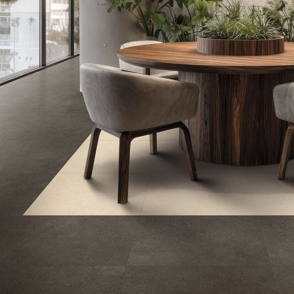 Gerflor Creation 30 Backyard Dark 1711 Vinylboden, dunkelbrauner Klebevinyl mit Holzoptik, sichtbares Muster und Textur