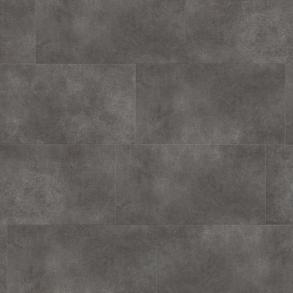 Gerflor Creation 40 Bloom Uni Dark 1601 Vinylboden, dunkler Klebevinylboden mit strukturierter Oberfläche, Nahaufnahme.