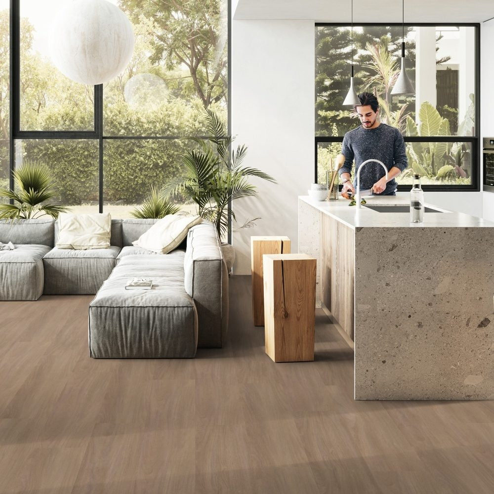 Gerflor Creation 40 Rigid Acoustic Zen Bostonian Oak Vinylboden, Klick-Vinyl, mit Holzmaserung und langlebiger Oberfläche