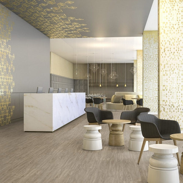 Gerflor Creation 40 Zen Nature Eichen-Taupe Vinylboden, klebevinyl mit Echtholz-Muster, langlebig und stilvoll für Innenräume.