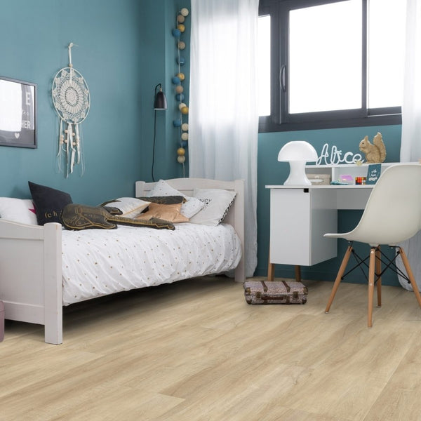 Gerflor Creation 40 Zen Swiss Oak Beige Vinylboden, Klebevinyl, mit Holzoptik und beige Farbton, ideal für Wohnräume
