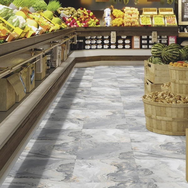 Vinylboden Gerflor Creation 55 Resin Marble 1757 mit Marmor-Design, langlebiger Klebevinyl für elegante Räume