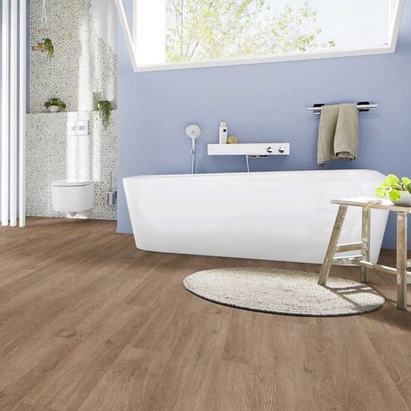 Vinylboden Project Floors ECO 3065 aus Bio-Vinyl, PVC-frei, mit klebender Oberfläche, in natürlichem Holzdesign.