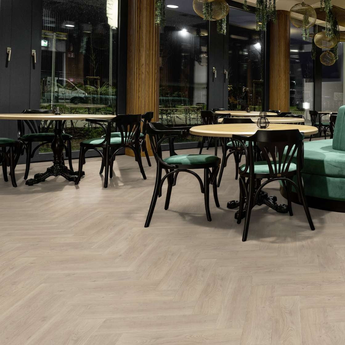 Vinylboden Project Floors floors@work PW 1270 Fischgrät, 610×152 cm, Klebevinyl mit Fischgrätmuster, für langlebige Bodenbeläge