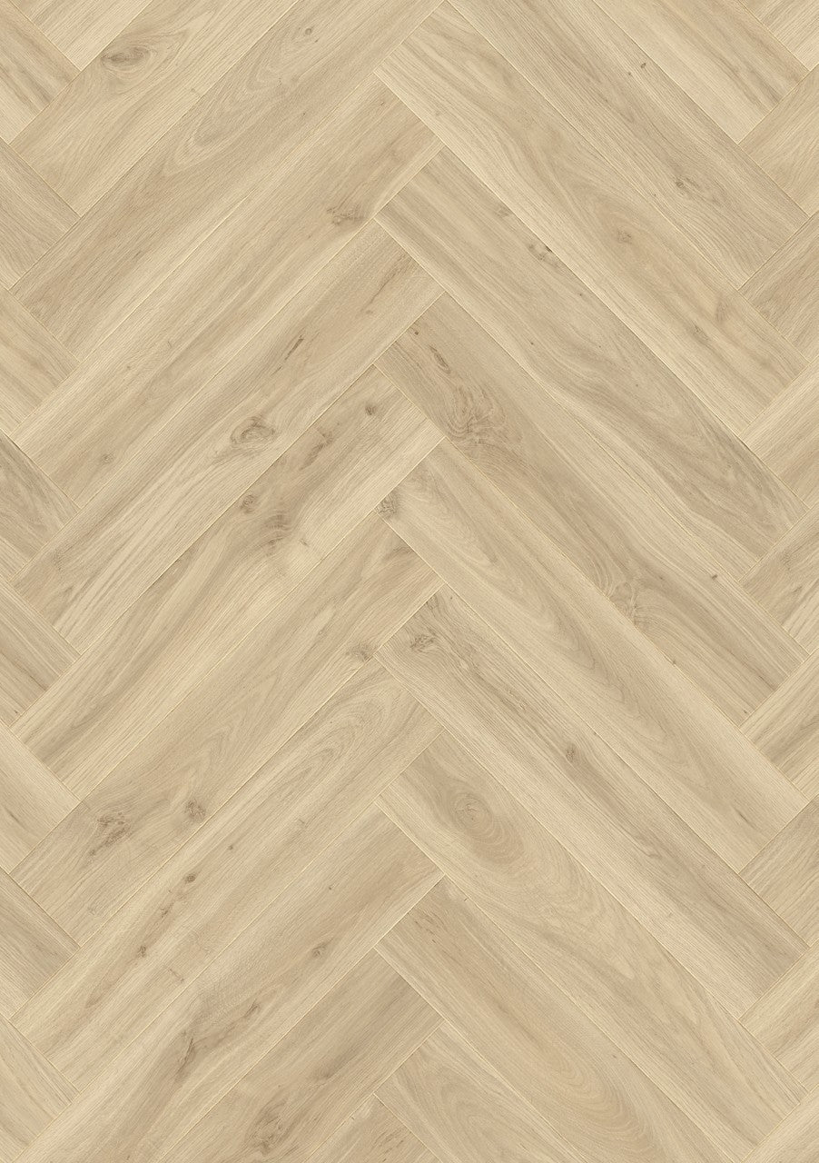 Moduléo LayRed 55 Classic Oak Vinylboden im Fischgrätmuster, Klick-Vinyl mit Trittschalldämmung, naturbelassene Holzoptik