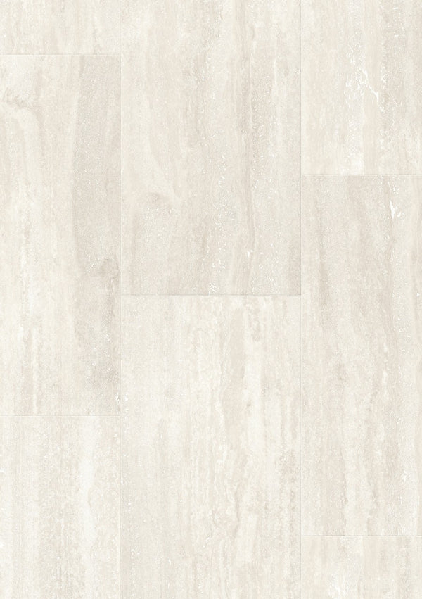 Moduleo LayRed 55 Montecelio Klick-Vinylboden in Steinoptik mit Trittschalldämmung, helle, realistische Stein-Dielen.