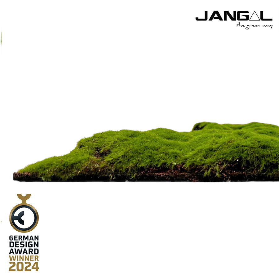 Jangal Moos-Wandpaneel in Naturgrün, modulare Wanddekoration, 52 x 52 cm, nachhaltiges Design für Wandgestaltung