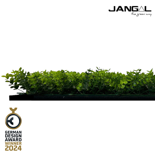 Jangal Wandpaneel mit gemischtem grünen Buxus-Design für eine grüne, natürliche Wandgestaltung, 52x52 cm, Flora-Panel