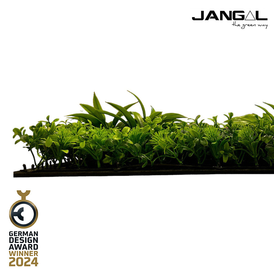 Jangal Wandpaneel mit tropischer, bunter Pflanzenmischung, 52 x 52 cm, dekoratives Modular Wandpaneel für natürliche Raumgestaltung