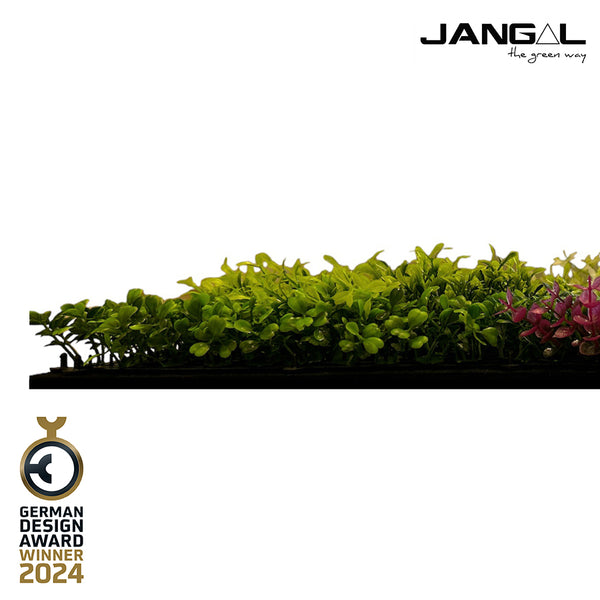 Jangal Pinkes Flora-Wandpaneel mit gemischten Blumen, 52x52 cm, modulare Wanddekoration mit bunten Pflanzen.