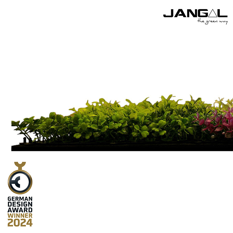 Jangal Pinkes Flora-Wandpaneel mit gemischten Blumen, 52x52 cm, modulare Wanddekoration mit bunten Pflanzen.