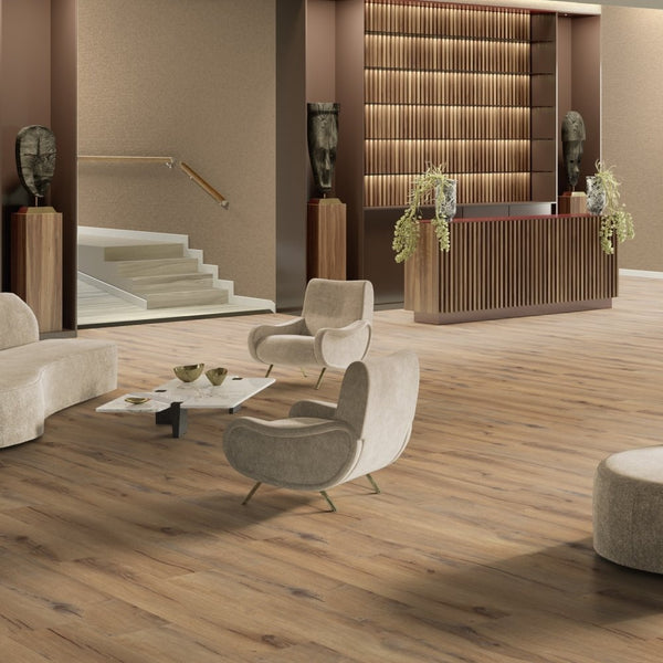 Gerflor Creation 40 Cedar Brown Vinylboden in Braun mit Holzmaserung, klebevinyl, langlebig und pflegeleicht, für Wohn- und Gewerberäume