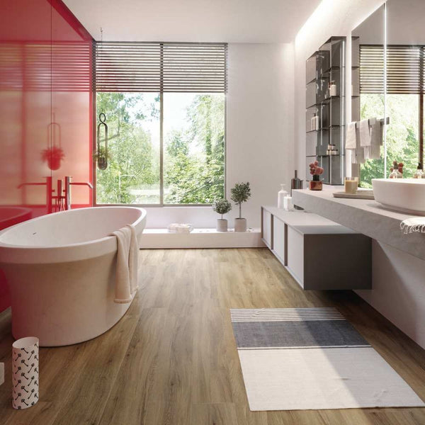 Gerflor Creation 40 Quartet 0503 Klebevinyl, Vinylboden mit Muster in neutralen Tönen, Nahaufnahme des Designs.