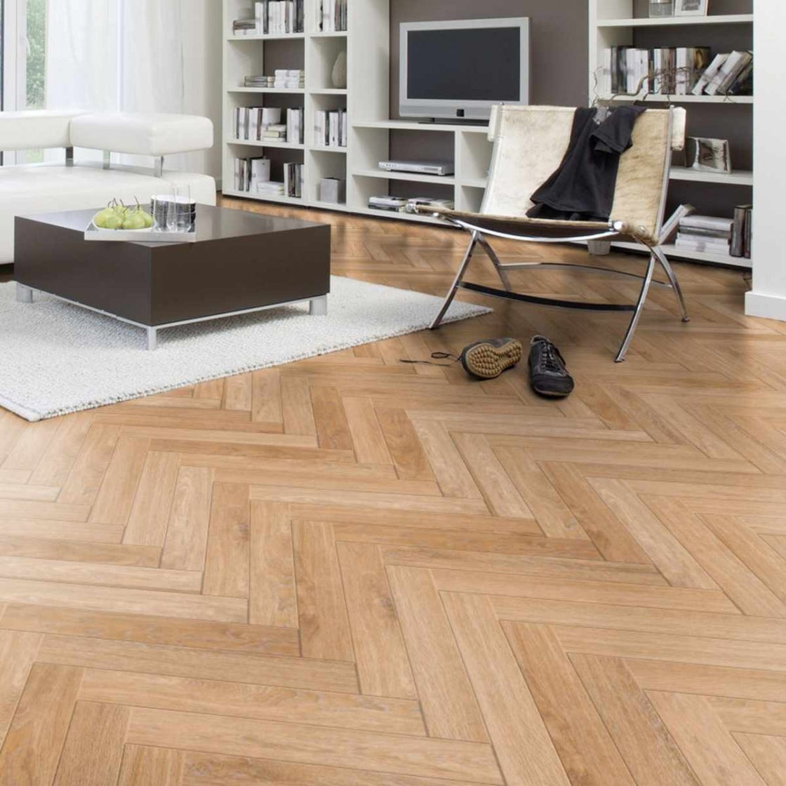 Vinylboden Project Floors floors@home PW 1633 Fischgrät, Klebevinyl, detailreiche Fischgrät-Design, langlebiger Designbodenbelag