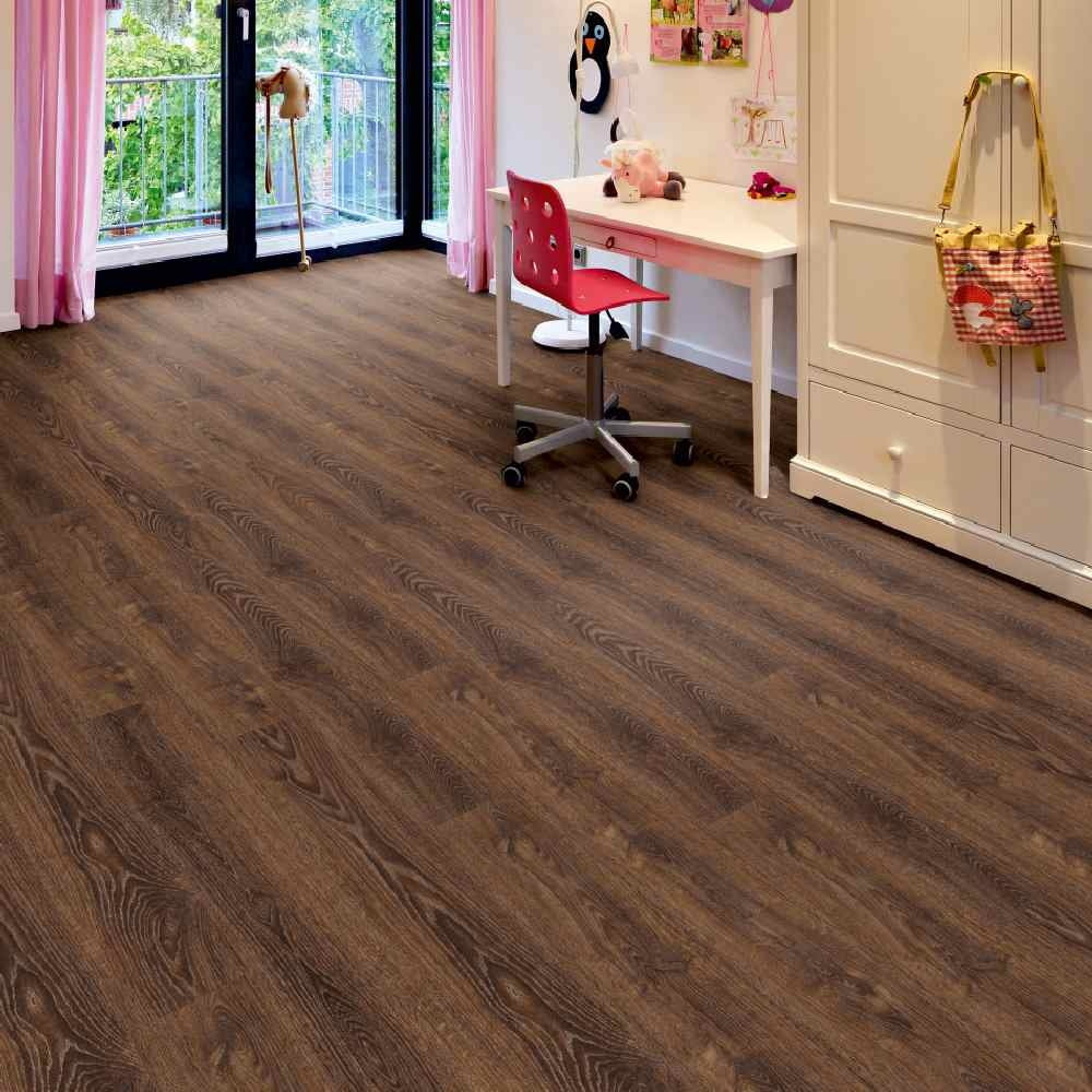 Rigid Klick-Vinylboden von Project Floors SPC Core PW 4013 mit Trittschall, zeigt eine Holzoptik in hellen Tönen.