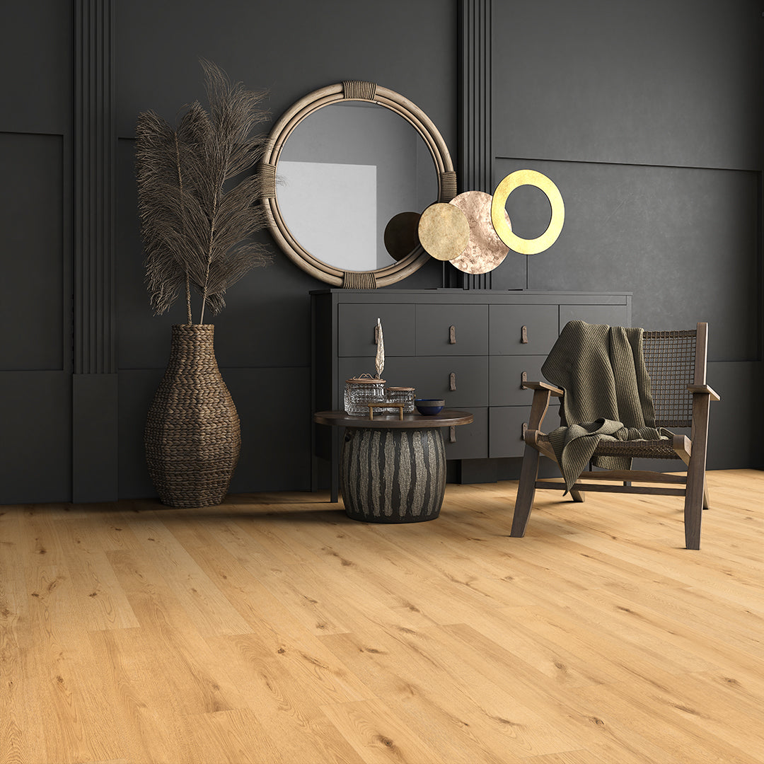 Ceramin Organic Oak Brown, im Raum verlegt
