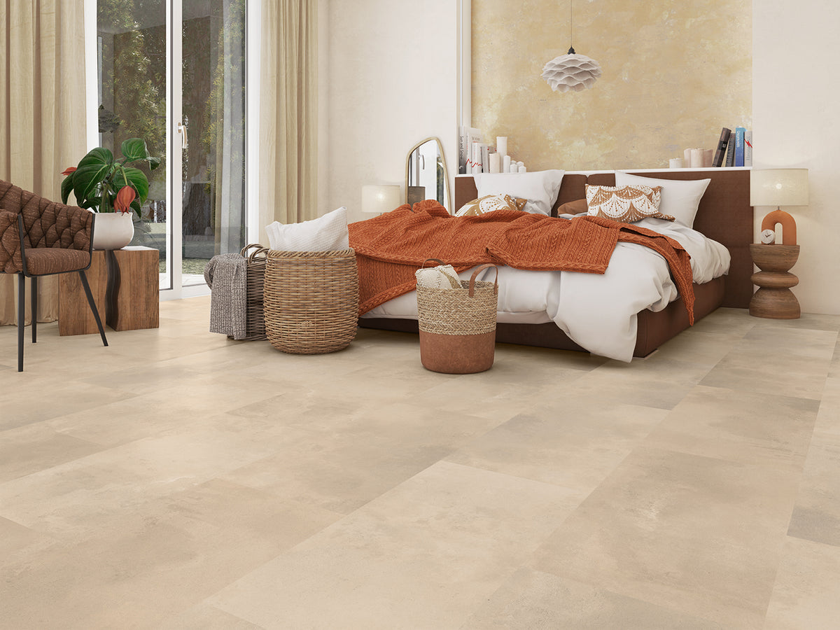 Ceramin Screed Beige, im Raum verlegt