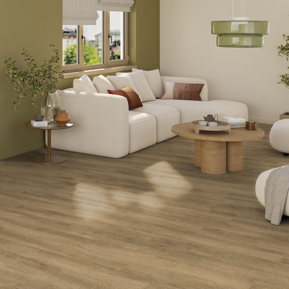 Tarkett iD Inspiration 55 Classics Antik Oak Natural Vinylboden, Klebevinyl mit Holzoptik und natürlichem Eichendesign, langlebig.
